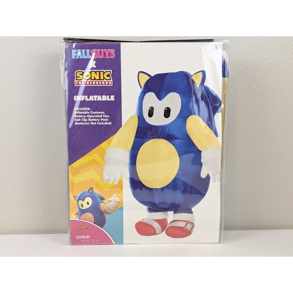 Spirit Halloween Kids Sonic the Hedgehog x Fall Guys Inflatable Costume LG/XL